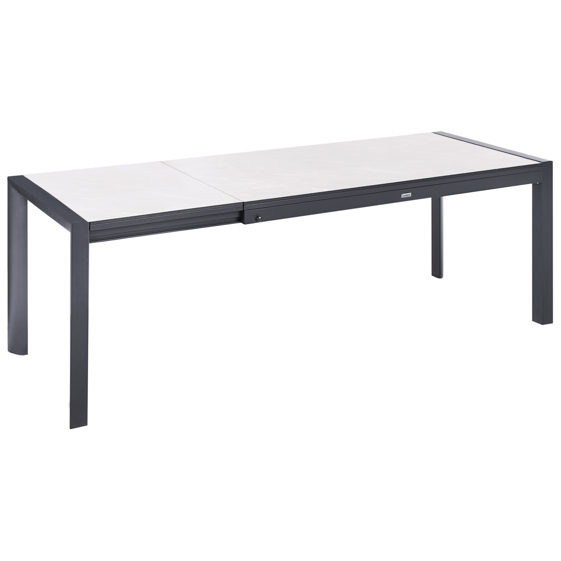 Jatkettava ruokapöytä ulos Binasco 160/220 cm - Beige/Musta
