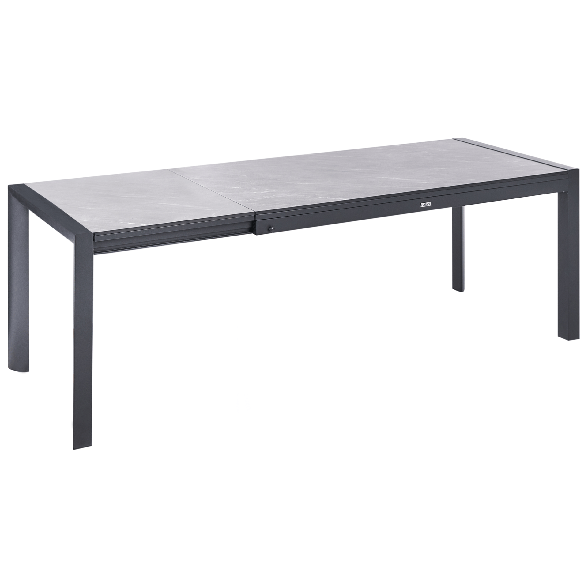 Jatkettava ruokapöytä ulos Binasco 90x160/220 cm - Harmaa/musta
