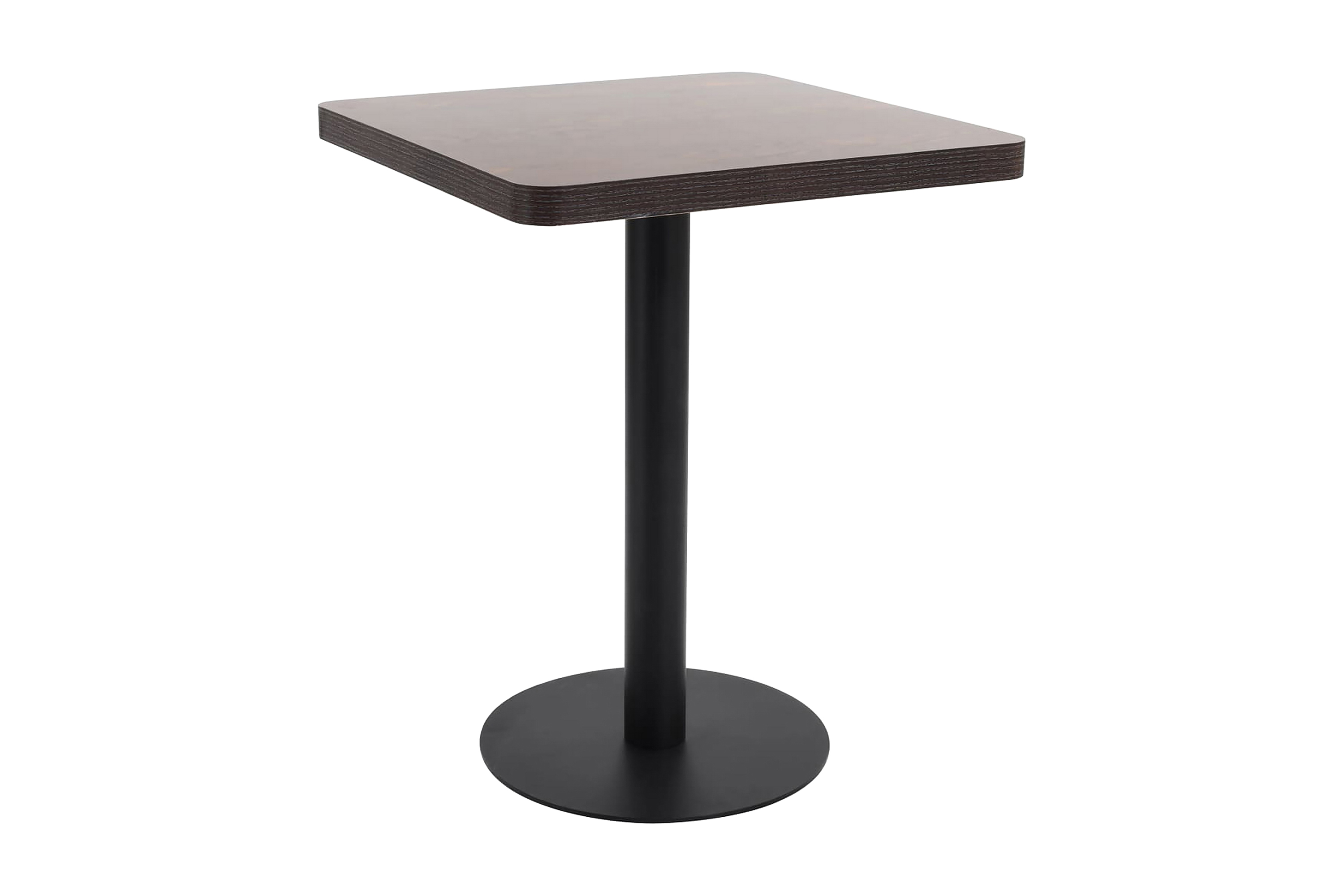 Bistropöytä tummanruskea 60x60 cm MDF - Ruskea