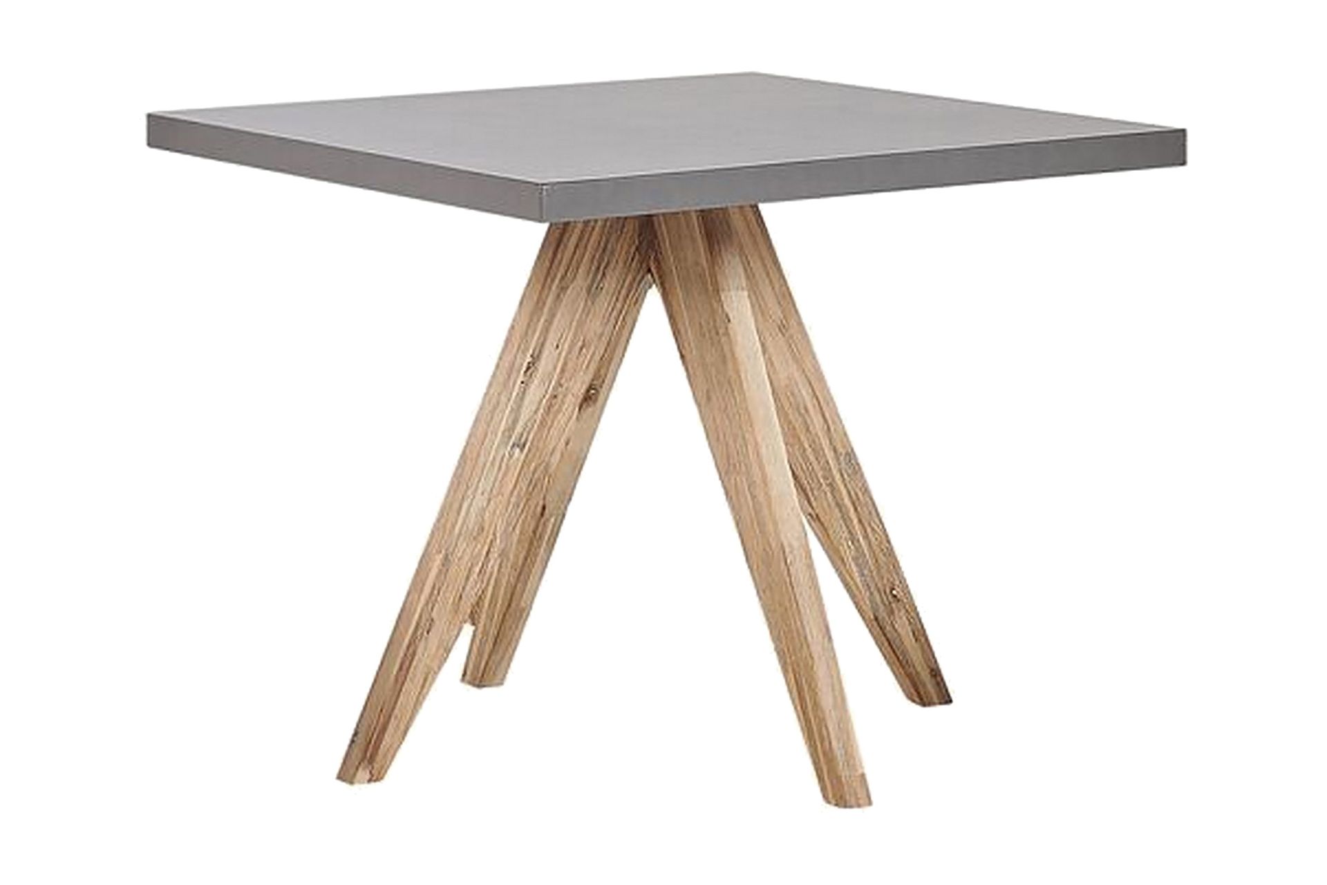 Pyöreä Puutarhapöytä Betoniefekti 90 c 90 cm OLBIA - Harmaa
