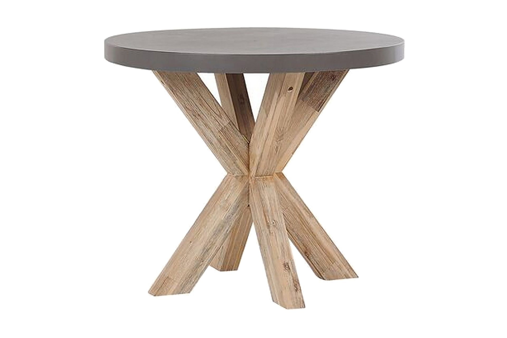 Pyöreä Puutarhapöytä Betoniefekti 90 cm OLBIA - Harmaa