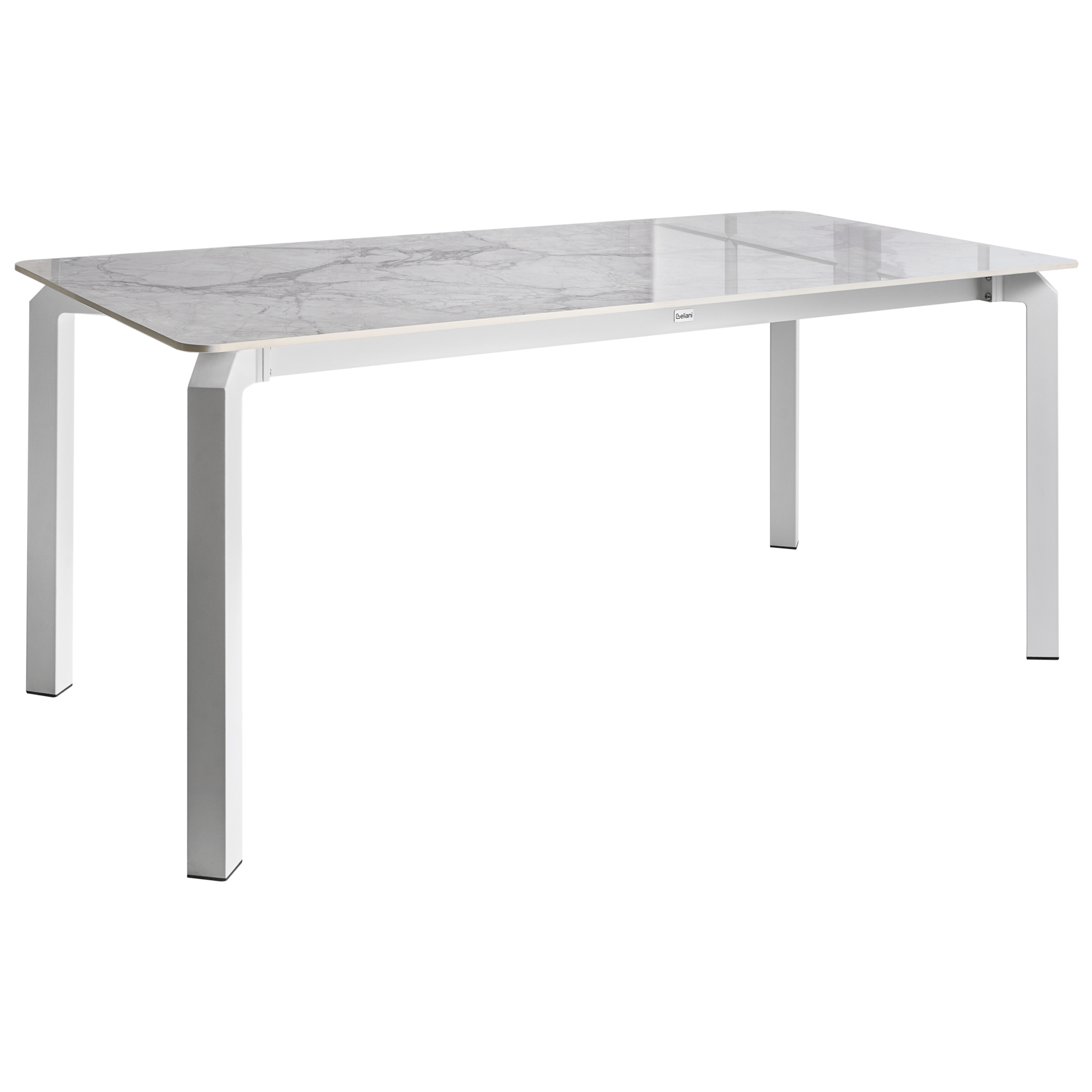 Ruokapöytä ulos Feletto 90x180 cm Kivi Valkoinen - Valkoinen