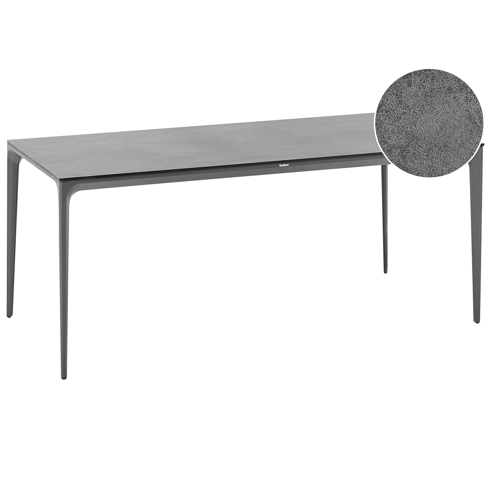 Ruokapöytä ulos Sovareto 90x180 cm kiviefekti - Harmaa