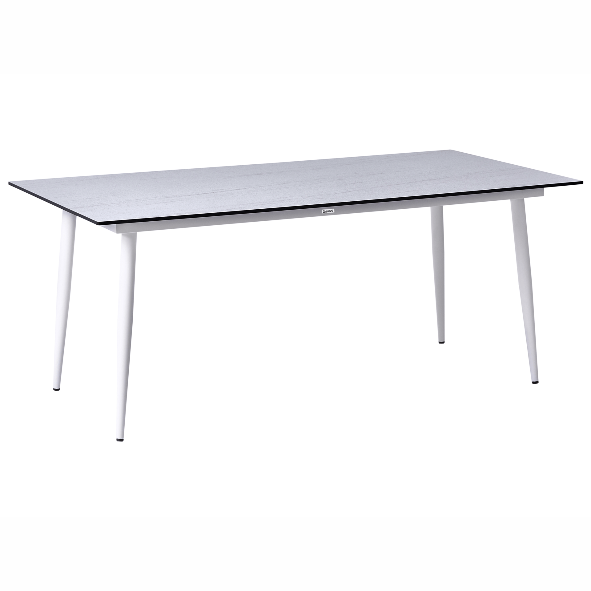 Ruokapöytä ulos Tolentino 90x180 cm kiviefekti - Valkoinen/Beige