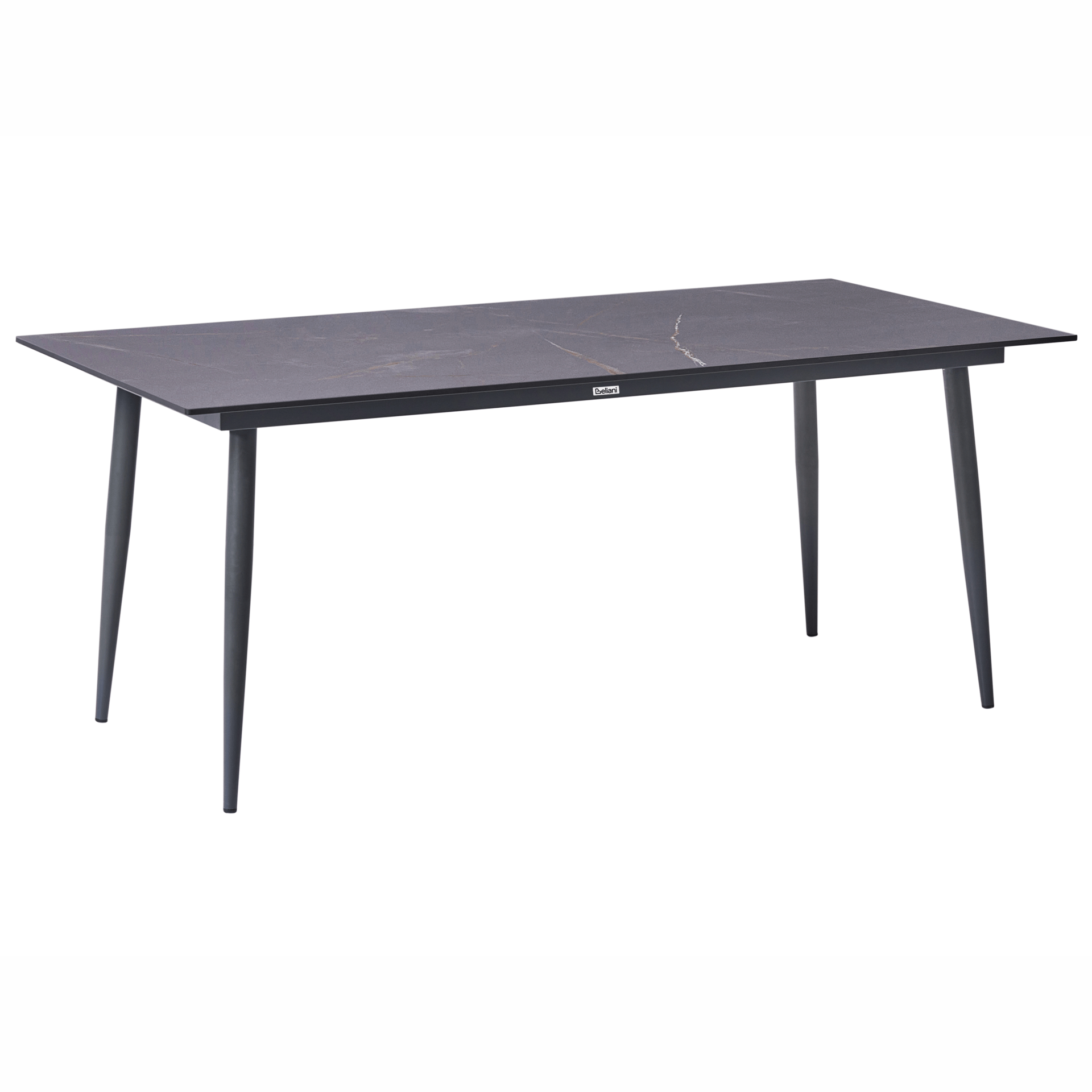 Ruokapöytä ulos Tolentino 90x180 cm marmorieffekti - Harmaa