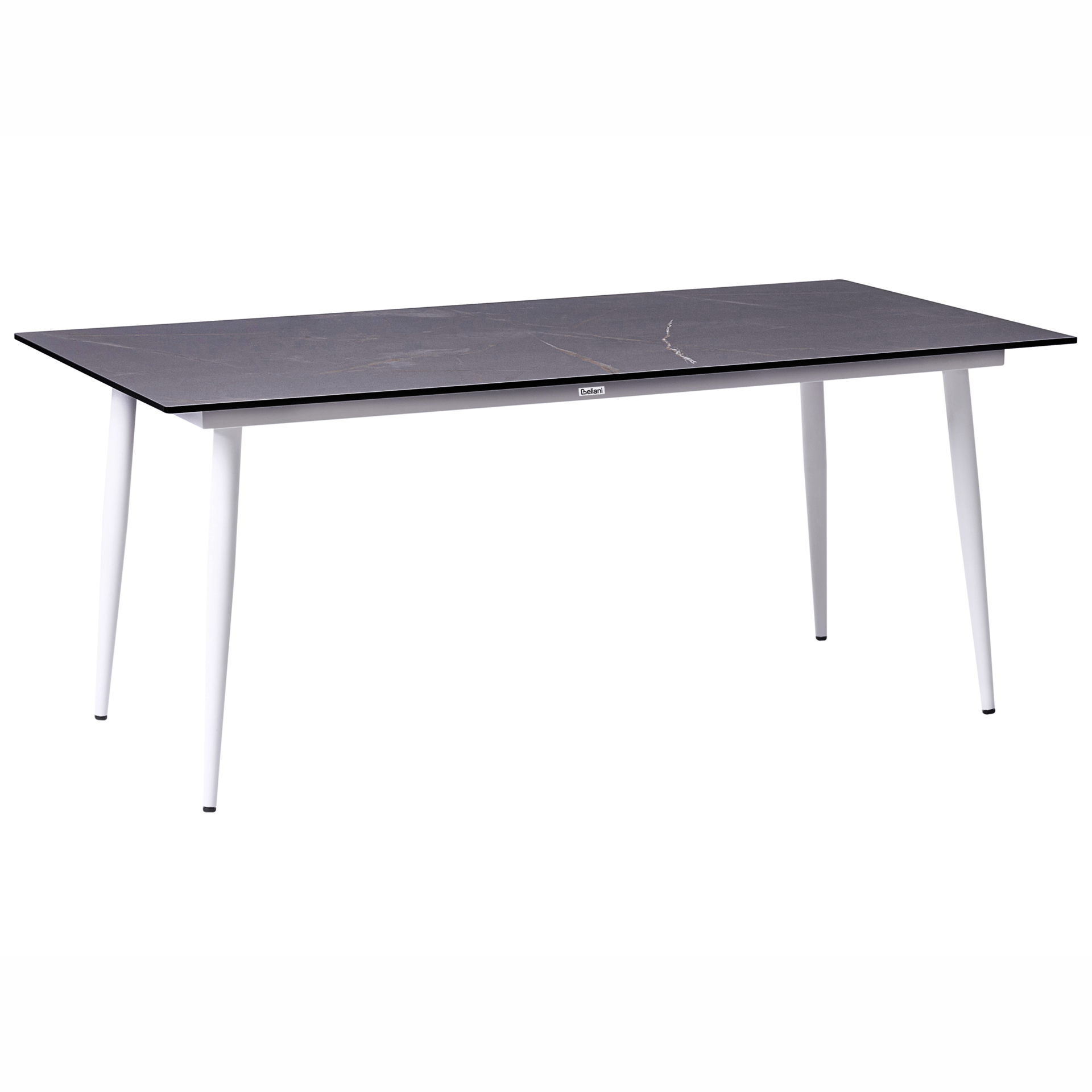 Ruokapöytä ulos Tolentino 90x180 cm marmorieffekti - Valkoinen/harmaa