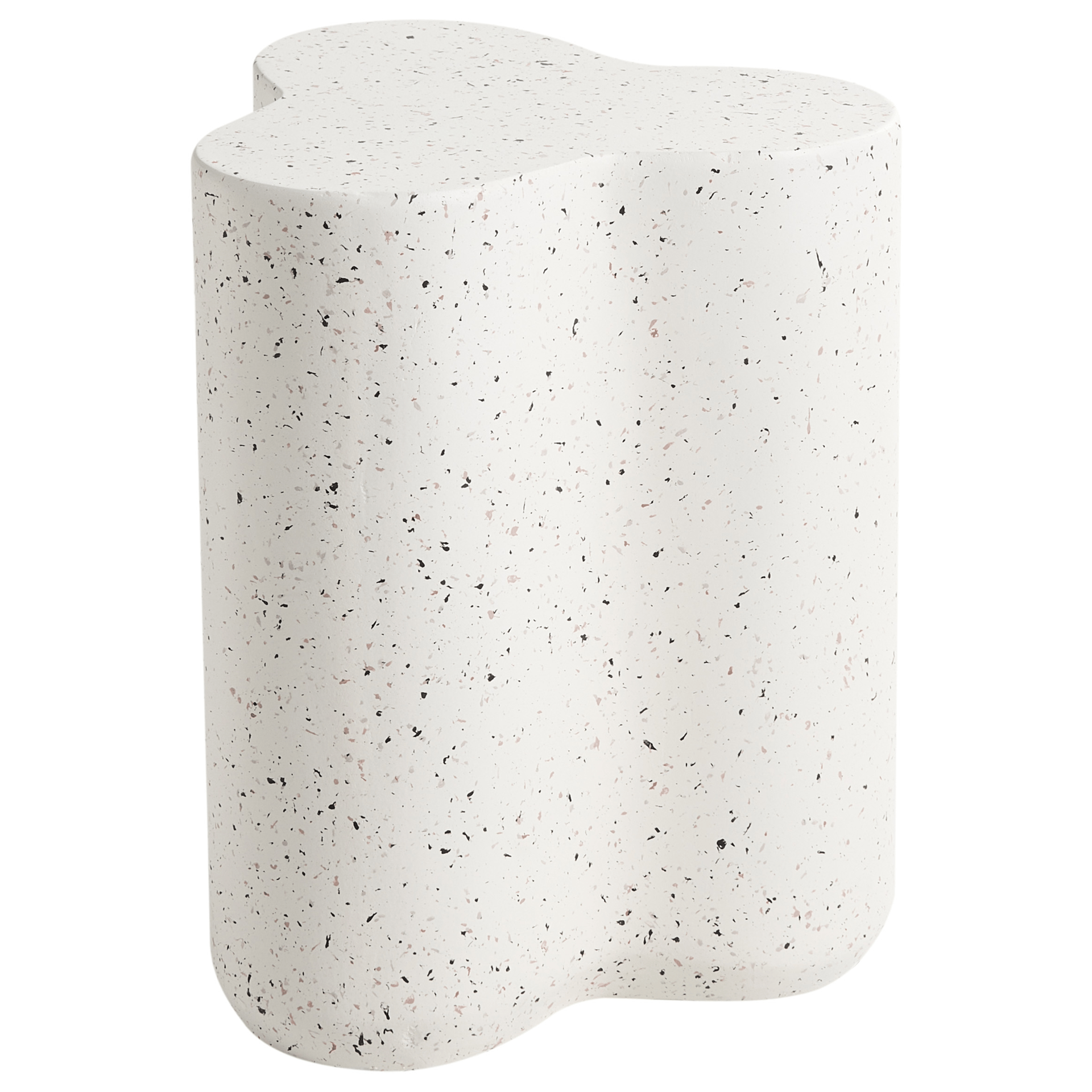 Sivupöytä ulos Tellaro 32x37 cm terrazzoefekti - Valkoinen