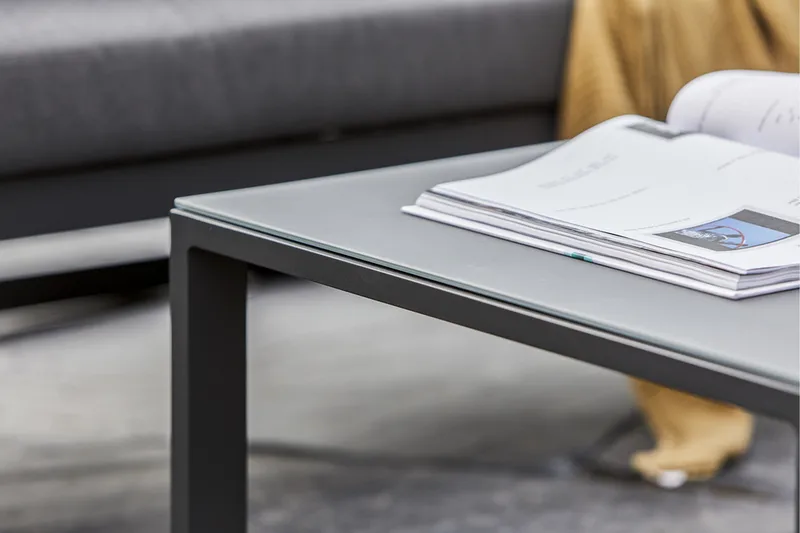 Ulkokäyttöön tarkoitettu oleskeluryhmä Hillerstorp Lundamo harmaa - Harmaa - Puutarhakalusteet - Terassiryhmät - Oleskeluryhmät