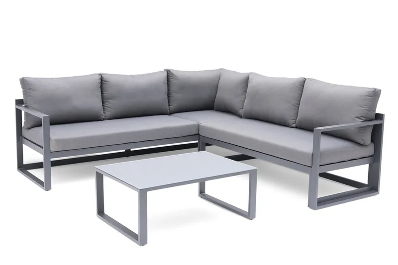 Ulkokäyttöön tarkoitettu oleskeluryhmä Hillerstorp Lundamo harmaa, Harmaa