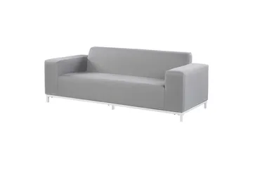 3-sitssoffa Beliani Rovigo Grey||White - Puutarhakalusteet - Terassiryhmät - Terassisohvat