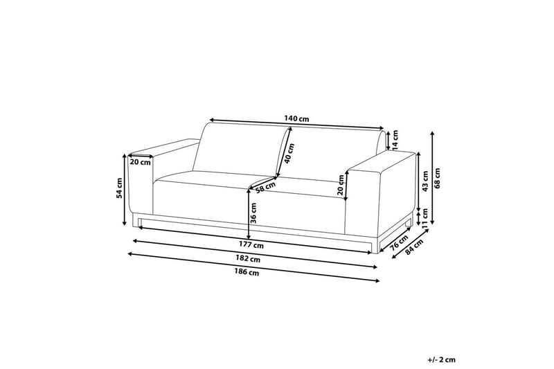 3-sitssoffa Beliani Rovigo Grey||White - Puutarhakalusteet - Terassiryhmät - Terassisohvat