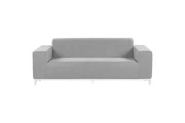 3-sitssoffa Beliani Rovigo Grey||White - Puutarhakalusteet - Terassiryhmät - Terassisohvat