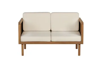 3-sitssoffa med fåtöljer Beliani Baratti Light wood||Beige - Puutarhakalusteet - Terassiryhmät - Sohvaryhmät ulos