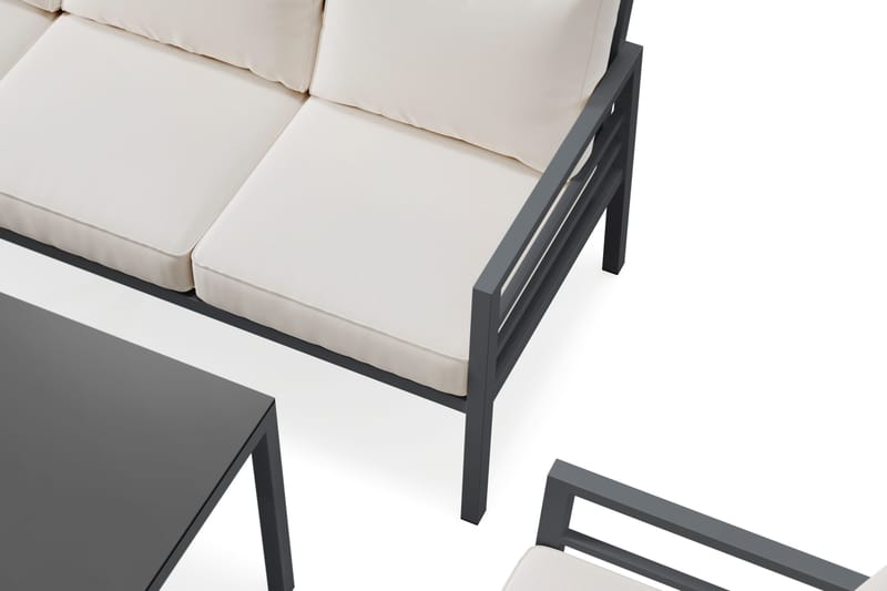 Ariany Sohvaryhmä Ulkokäyttöön - Musta - Puutarhakalusteet - Terassiryhmät - Sohvaryhmät ulos