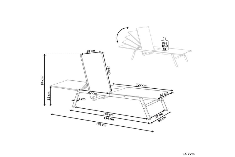 Auringonottovuode Vernazza - Puutarhakalusteet - Puutarhatuoli - Aurinkosänky & aurinkovaunu