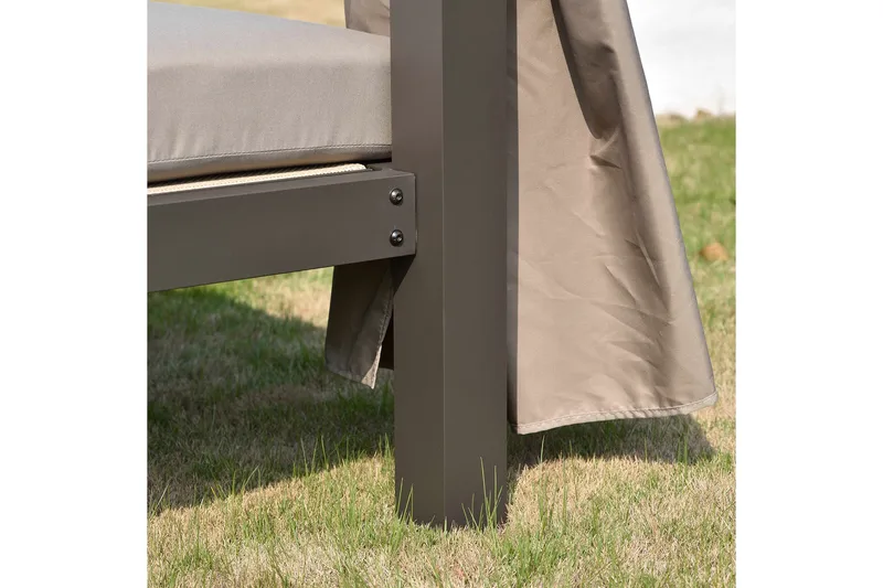 Aurinkovuode Morocco - Tummanruskea/Beige - Puutarhakalusteet - Terassiryhmät - Aurinkovuode