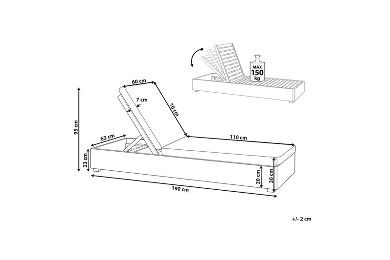 Aurinkotuoli Fanano - Puutarhakalusteet - Terassiryhmät - Aurinkovuode
