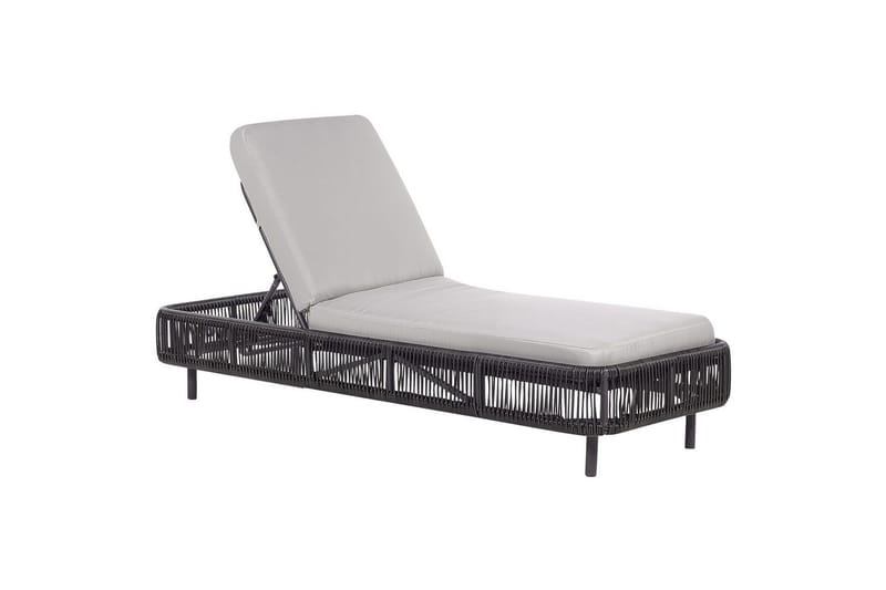 Aurinkotuoli Osini - Harmaa, musta - Puutarhakalusteet - Puutarhatuoli - Aurinkosänky & aurinkovaunu