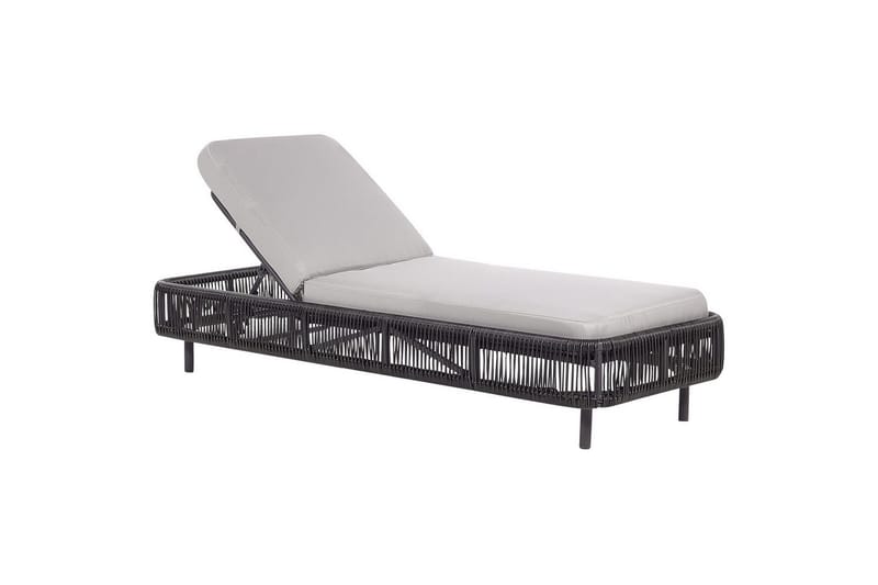 Aurinkotuoli Osini - Harmaa, musta - Puutarhakalusteet - Puutarhatuoli - Aurinkosänky & aurinkovaunu