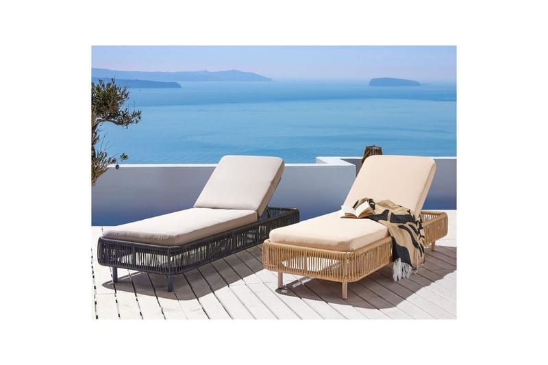 Aurinkotuoli Osini - Luonnollinen, beige - Puutarhakalusteet - Terassiryhmät - Aurinkovuode