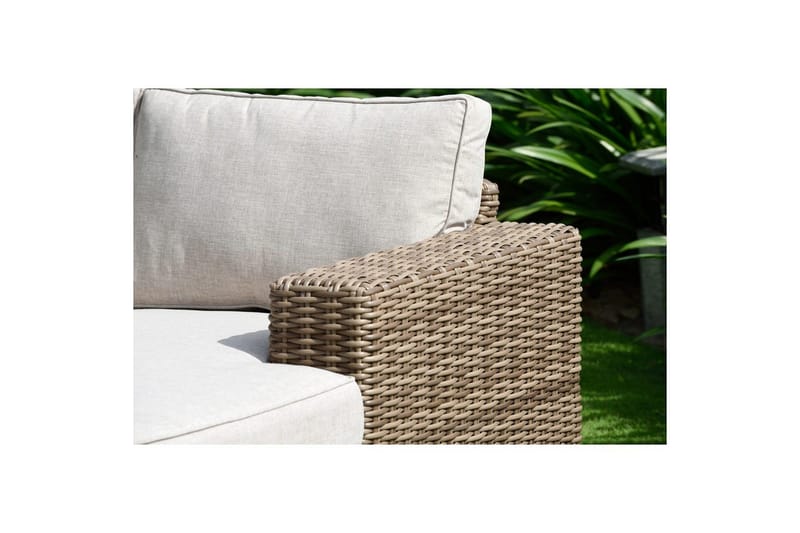 Bahamas Ulkokalusteryhmä 2-istuttava & divaani vasen sohvapöytä 110 cm - Tummanharmaa - Puutarhakalusteet - Terassiryhmät - Sohvaryhmät ulos