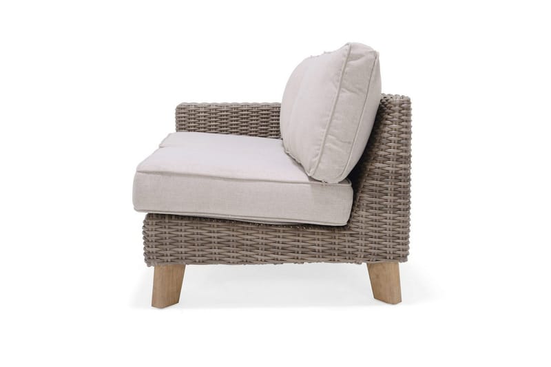 Bahamas Ulkokalusteryhmä 2-istuttava & divaani vasen sohvapöytä 110 cm - Tummanharmaa - Puutarhakalusteet - Terassiryhmät - Sohvaryhmät ulos