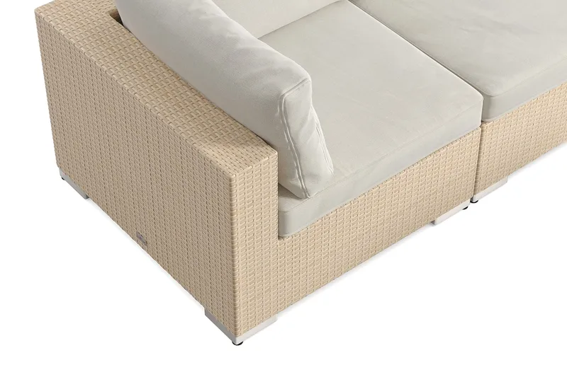 Bahamas ulkosohvaryhmä 5-hengen, kaksi nojatuolia ja pöytä - Hiekka - Puutarhakalusteet - Terassiryhmät - Oleskeluryhmät