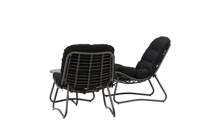 Cala Sohvaryhmä Ulkokäyttöön 2-istuttava - Musta - Puutarhakalusteet - Terassiryhmät - Oleskeluryhmät