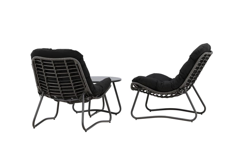 Cala Sohvaryhmä Ulkokäyttöön 2-istuttava - Musta - Puutarhakalusteet - Terassiryhmät - Oleskeluryhmät