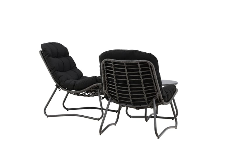 Cala Sohvaryhmä Ulkokäyttöön 2-istuttava - Musta - Puutarhakalusteet - Terassiryhmät - Oleskeluryhmät