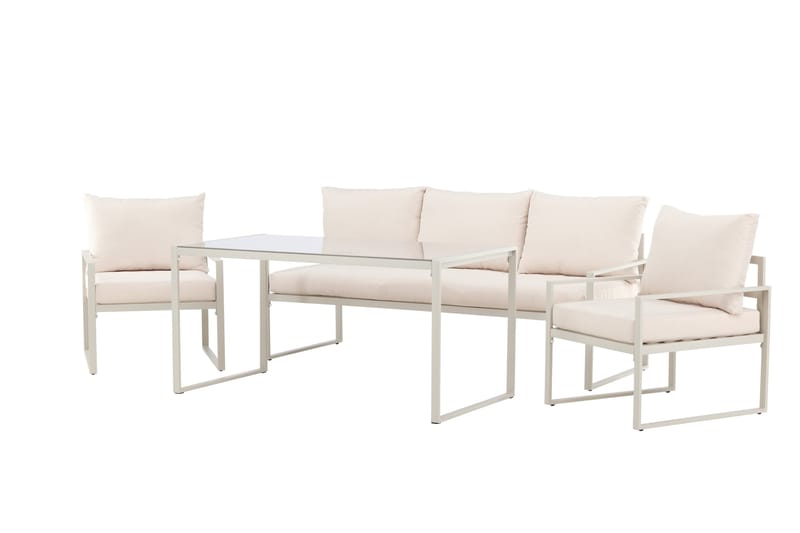 Catania Sohvaryhmä Ulkokäyttöön 5-istuttava - Beige - Puutarhakalusteet - Terassiryhmät - Oleskeluryhmät