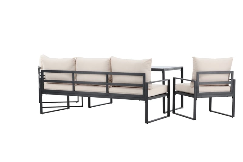 Catania Sohvaryhmä Ulkokäyttöön 5-istuttava - Musta - Puutarhakalusteet - Terassiryhmät - Oleskeluryhmät