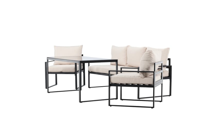 Catania Sohvaryhmä Ulkokäyttöön 5-istuttava - Musta - Puutarhakalusteet - Terassiryhmät - Oleskeluryhmät