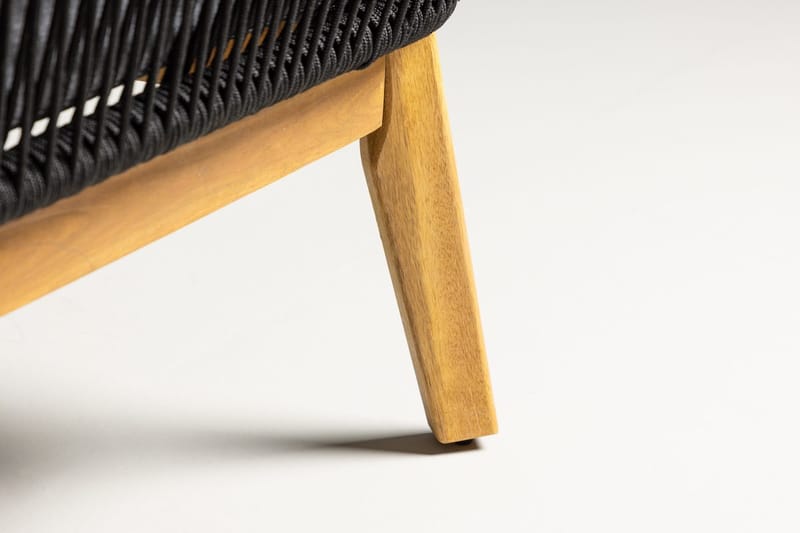 Chania kulmasohvaryhmä 4-istuttava ulkokäyttöön - Musta - Puutarhakalusteet - Terassiryhmät - Oleskeluryhmät