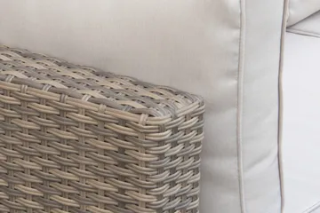 Dramilo lounge-ryhmä polyrottinkia, pöytä ja pehmusteet - Beige - Puutarhakalusteet - Terassiryhmät - Sohvaryhmät ulos