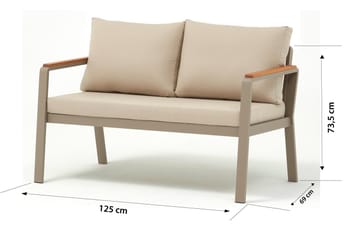 Estra Lounge-ryhmä ulkokäyttöön - Beige - Puutarhakalusteet - Terassiryhmät - Sohvaryhmät ulos