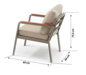 Estra Lounge-ryhmä ulkokäyttöön - Beige - Puutarhakalusteet - Terassiryhmät - Sohvaryhmät ulos