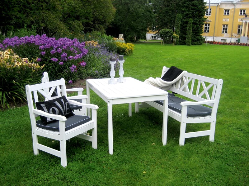 Europe Ulkosohva 3-istuttava - Valkoinen - Puutarhakalusteet - Ulkosohva & puutarhapenkki - Puutarhapenkki & ulkopenkki