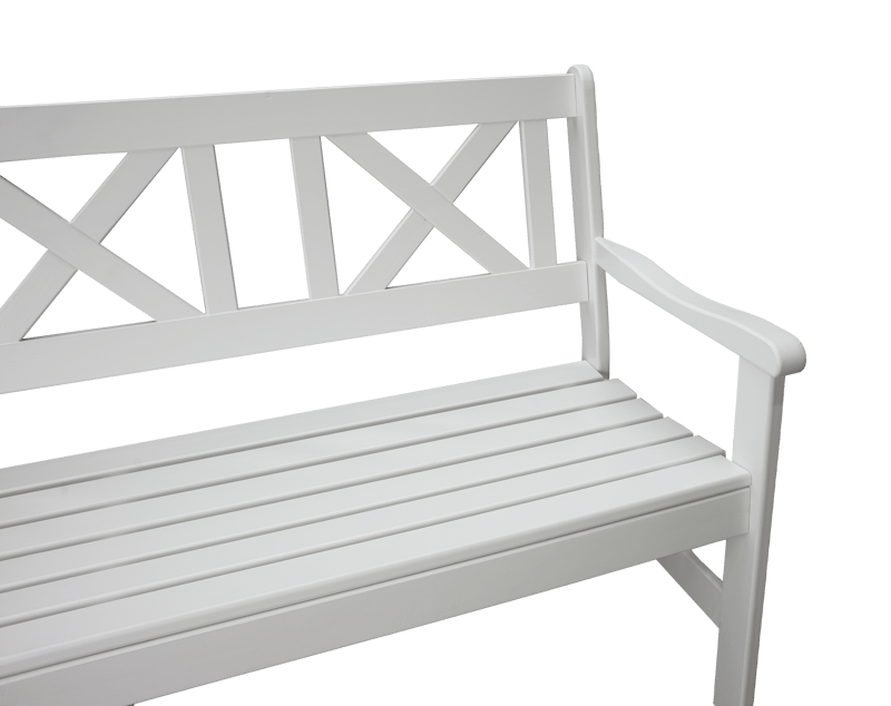 Europe Ulkosohva 3-istuttava - Valkoinen - Puutarhakalusteet - Ulkosohva & puutarhapenkki - Puutarhapenkki & ulkopenkki