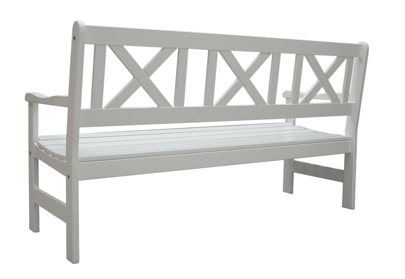 Europe Ulkosohva 3-istuttava - Valkoinen - Puutarhakalusteet - Ulkosohva & puutarhapenkki - Puutarhapenkki & ulkopenkki