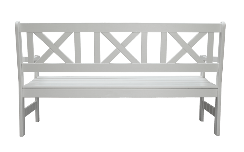 Europe Ulkosohva 3-istuttava - Valkoinen - Puutarhakalusteet - Ulkosohva & puutarhapenkki - Puutarhapenkki & ulkopenkki