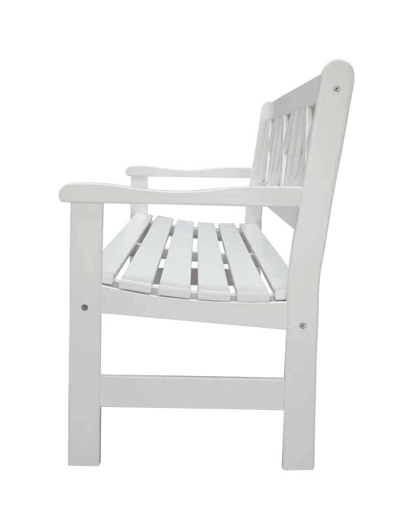 Europe Ulkosohva 3-istuttava - Valkoinen - Puutarhakalusteet - Ulkosohva & puutarhapenkki - Puutarhapenkki & ulkopenkki