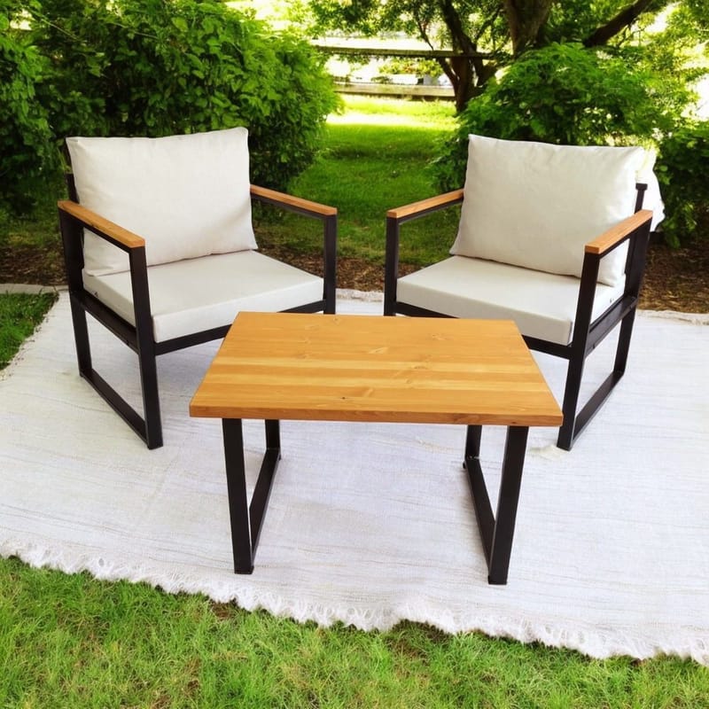 Feylan 2-istuttava Sohvaryhmä Ulkokäyttöön - Beige - Puutarhakalusteet - Terassiryhmät - Sohvaryhmät ulos