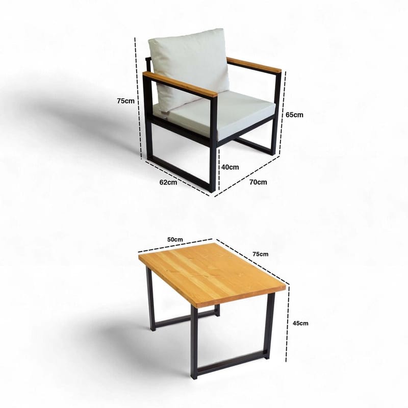 Feylan Sohvaryhmä Ulkokäyttöön - Beige - Puutarhakalusteet - Terassiryhmät - Sohvaryhmät ulos