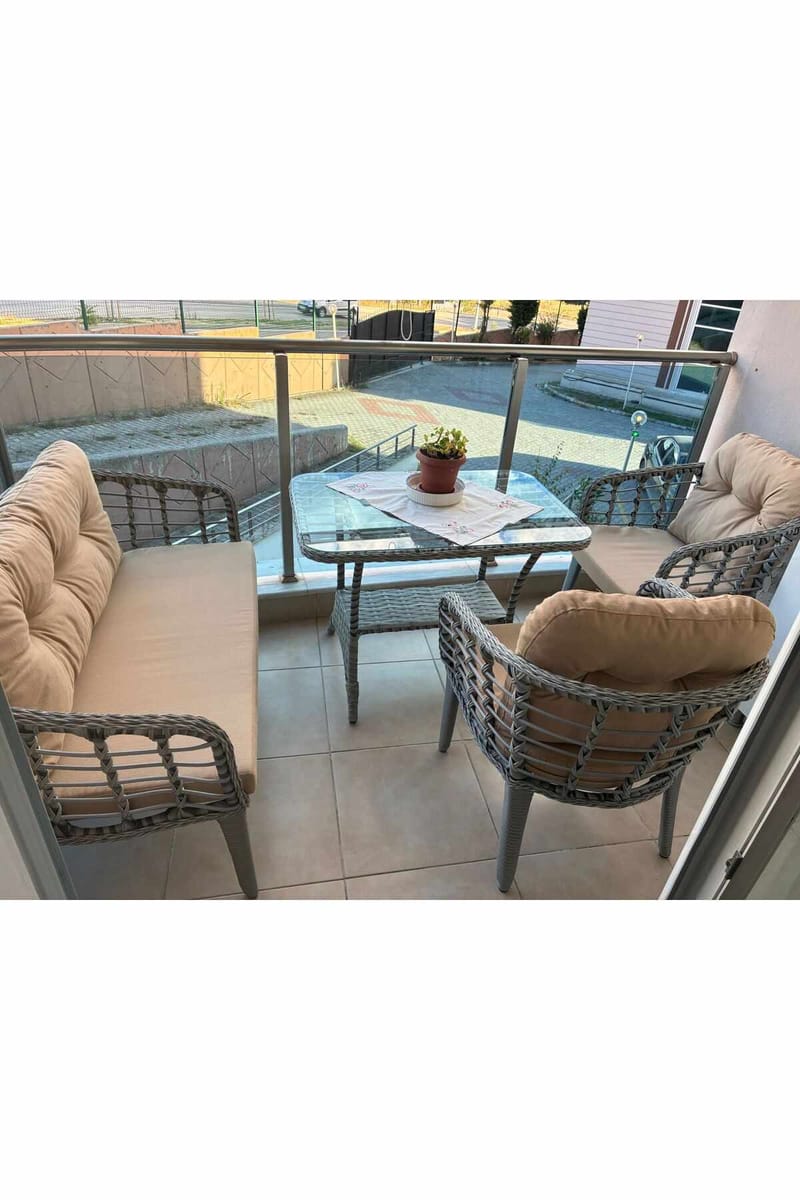 Garden Lounge Set Atelier Del Sofa Beige harmaa - Puutarhakalusteet - Terassiryhmät - Sohvaryhmät ulos