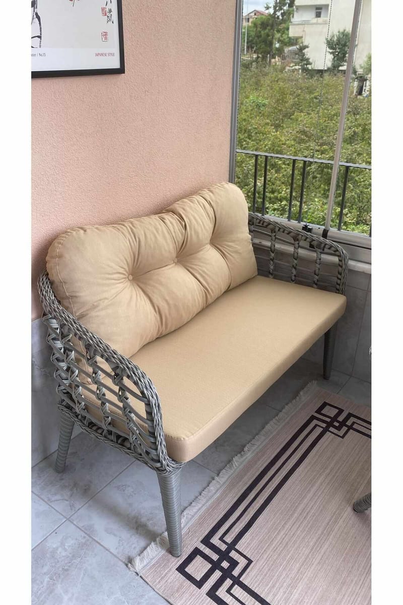 Garden Lounge Set Atelier Del Sofa Beige harmaa - Puutarhakalusteet - Terassiryhmät - Sohvaryhmät ulos