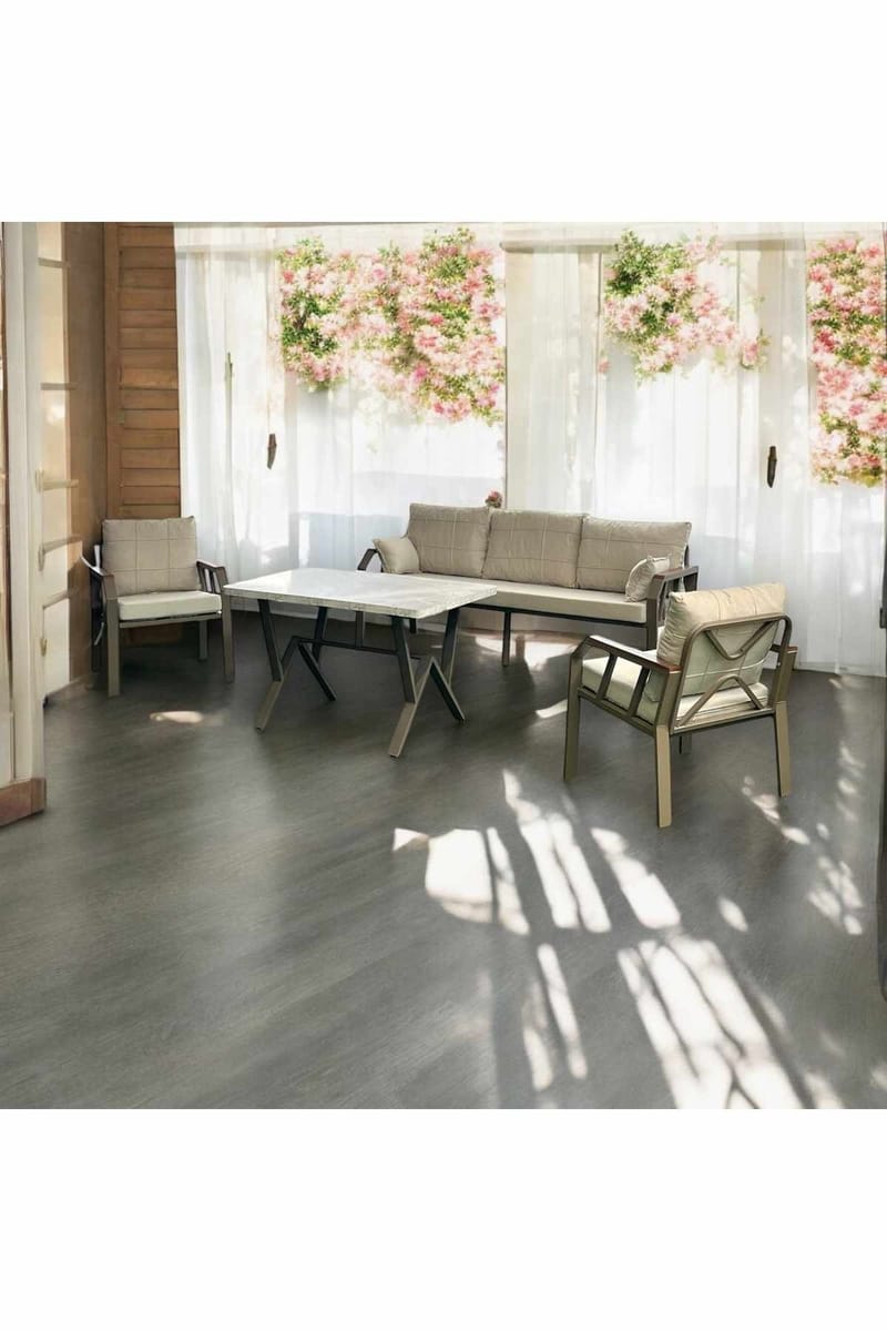 Garden Lounge Set Atelier Del Sofa Beige - Puutarhakalusteet - Terassiryhmät - Sohvaryhmät ulos