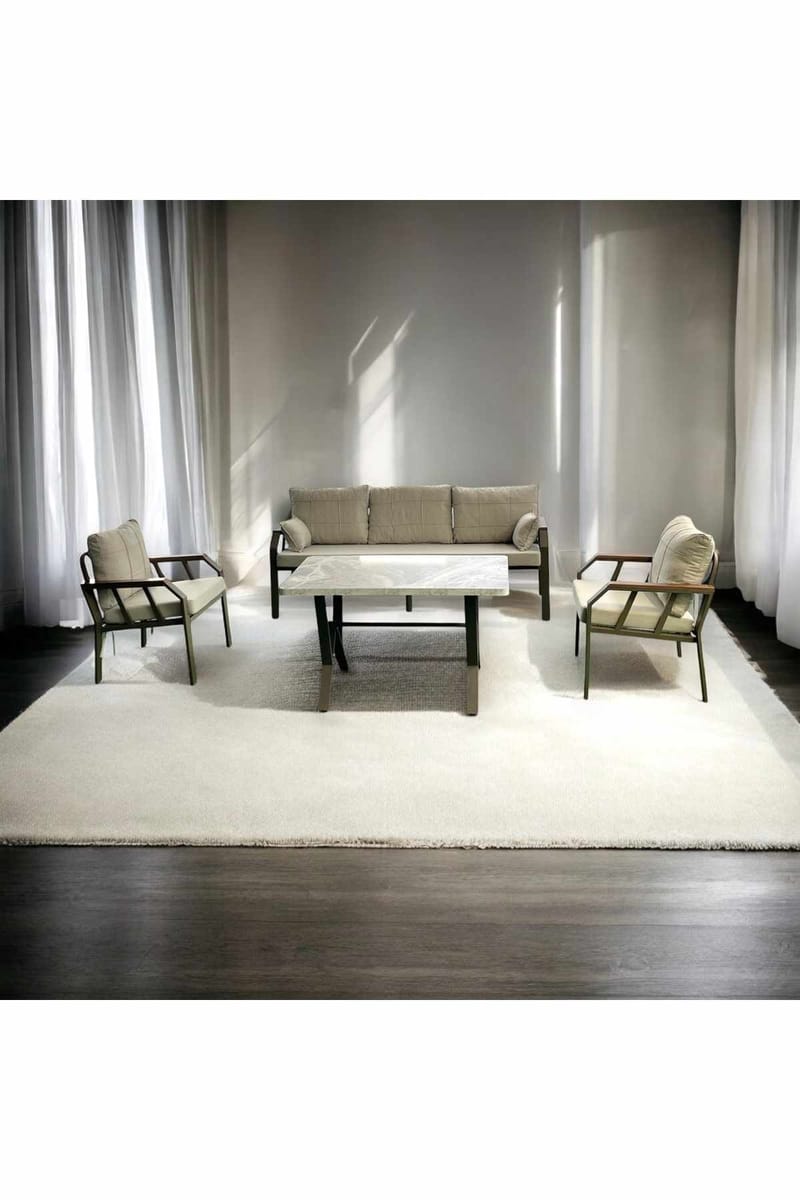 Garden Lounge Set Atelier Del Sofa Beige - Puutarhakalusteet - Terassiryhmät - Sohvaryhmät ulos