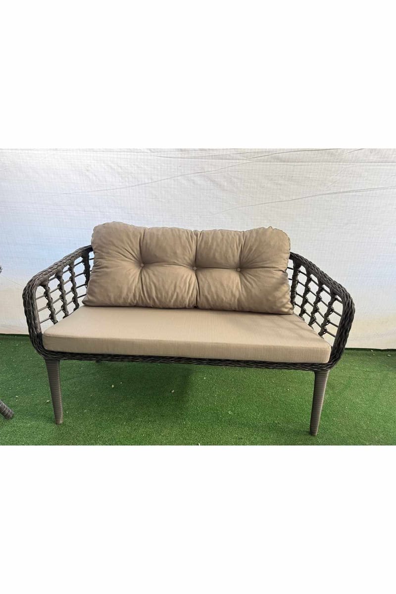 Garden Lounge Set Atelier Del Sofa Harmaa - Puutarhakalusteet - Terassiryhmät - Sohvaryhmät ulos