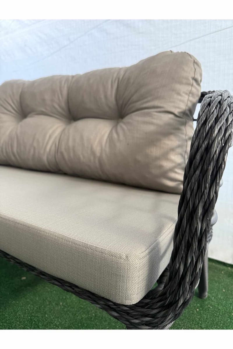 Garden Lounge Set Atelier Del Sofa Harmaa - Puutarhakalusteet - Terassiryhmät - Sohvaryhmät ulos